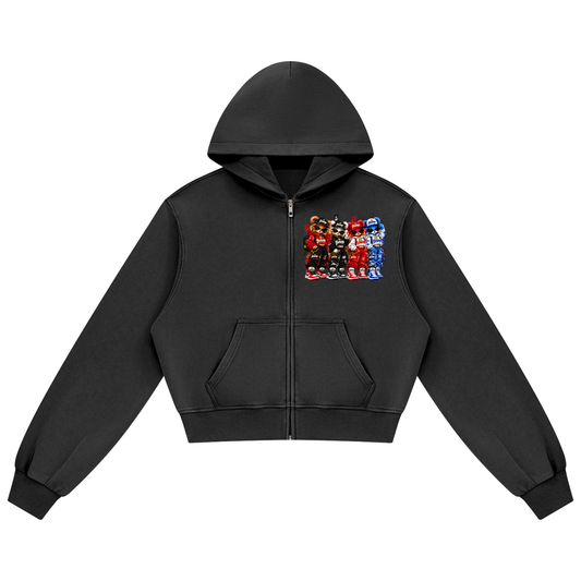 The Flock Women's Mineral Wash Zip Hoodie