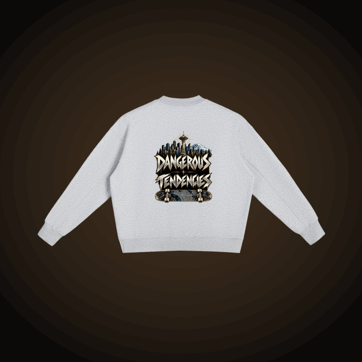 Dangerous Tendencies Crewneck – Gray, back