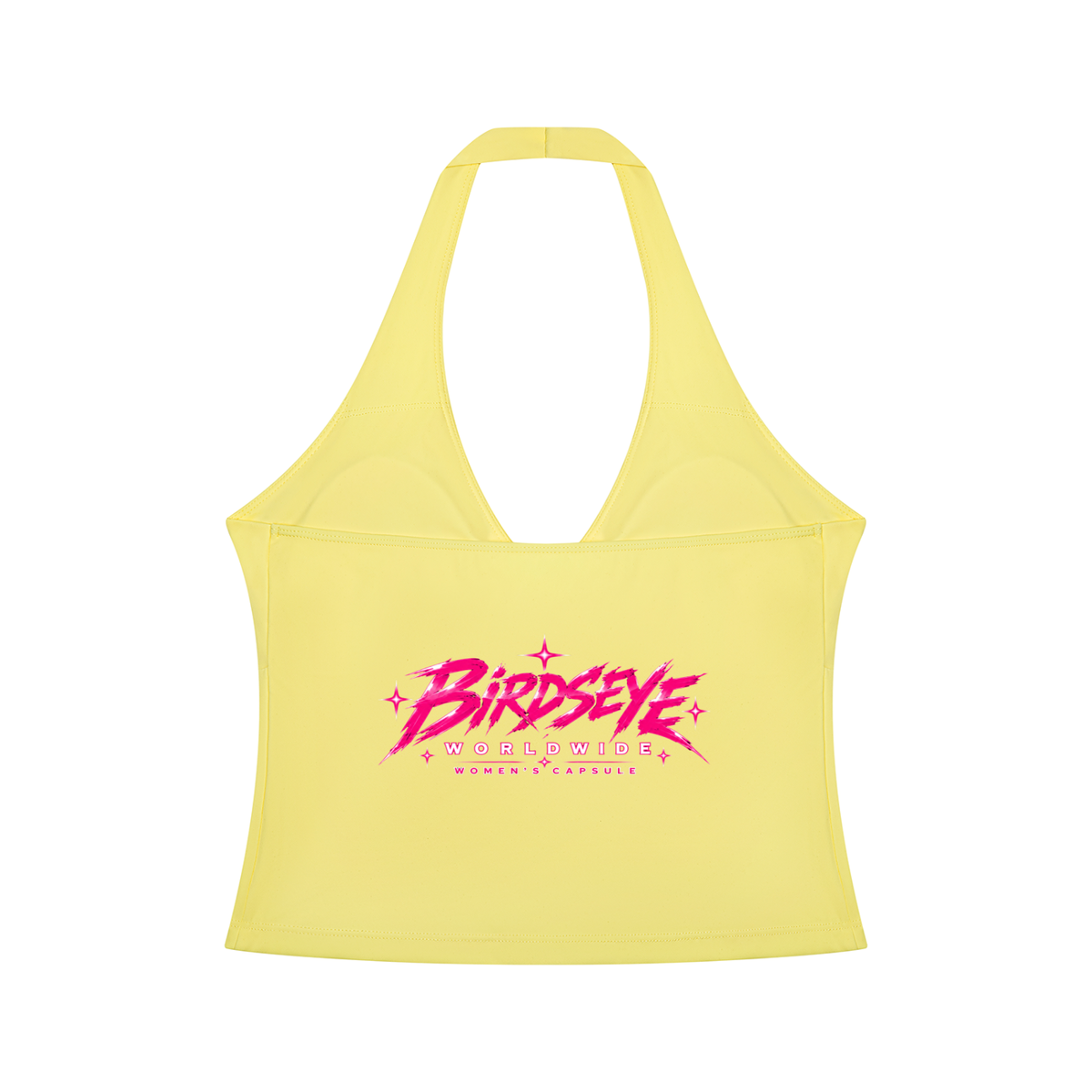 Birdseye Pink Star Halter Tank