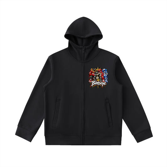 The Flock High-Neck Zip Hoodie