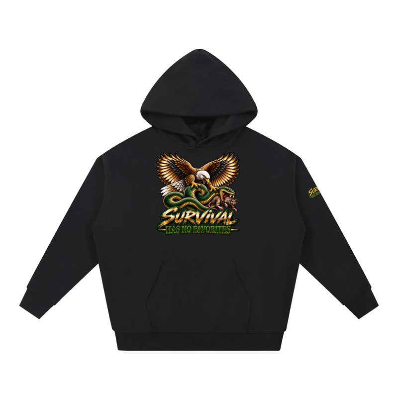 Survival Has No Favorites Heavyweight Hoodie – Eagle vs Snake Graphic