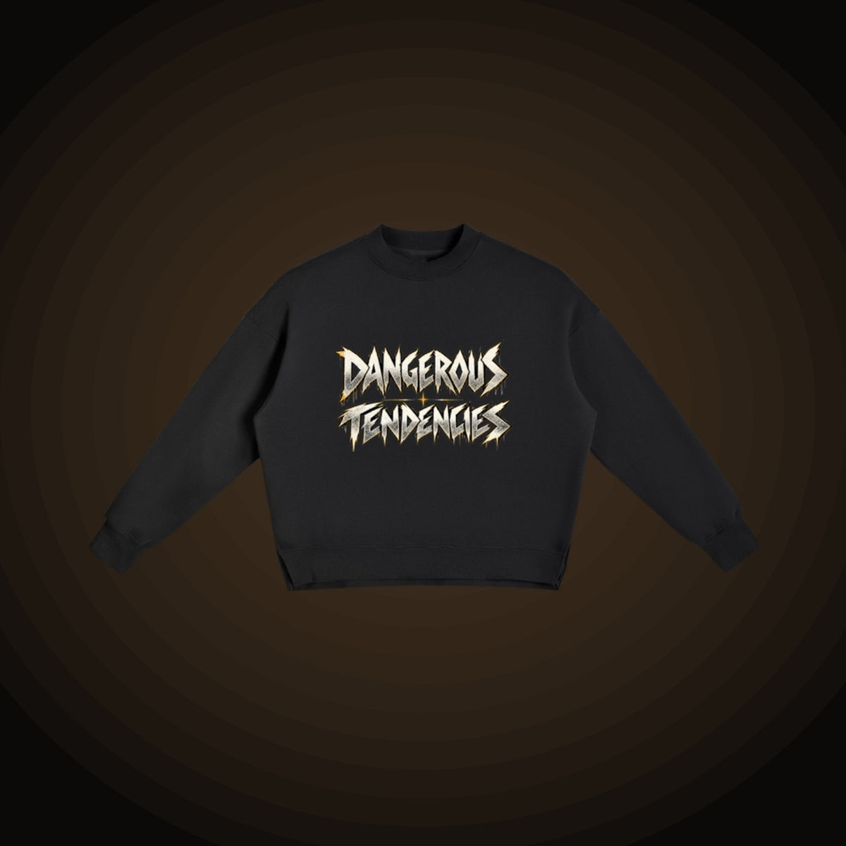 Dangerous Tendencies Crewneck – Black, front