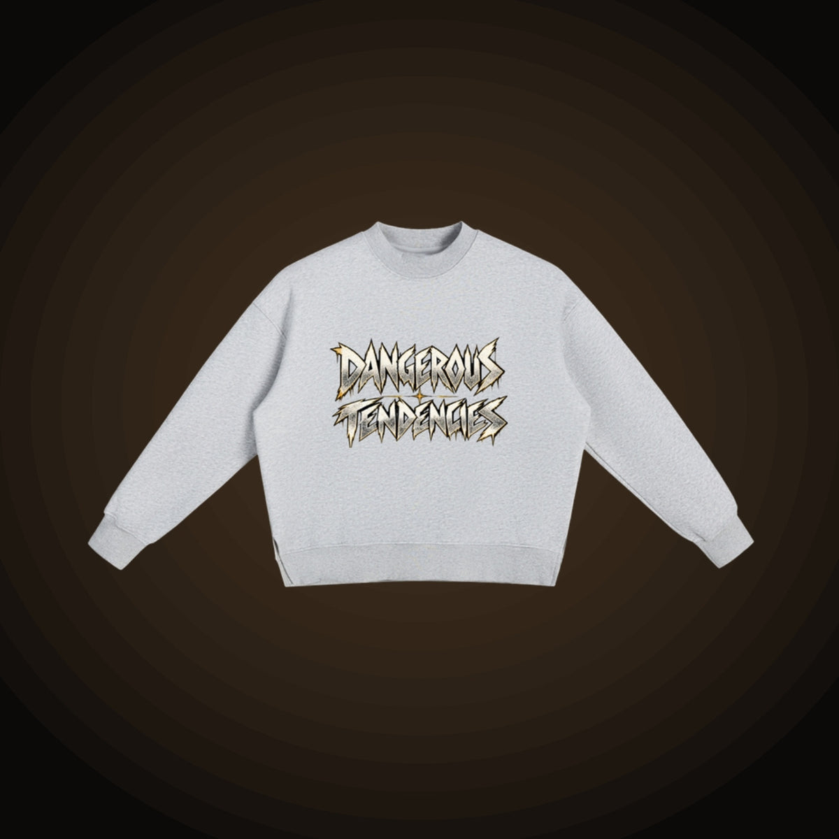 Dangerous Tendencies Crewneck – Gray, front