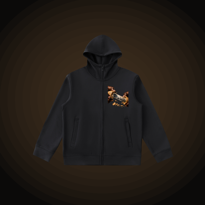 Paid In Full High-Neck Zip Hoodie - Birdseye Clothing