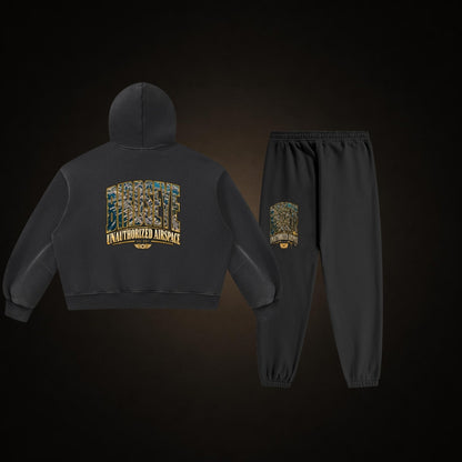 Unauthorized Airspace Uniform – back view of both pieces