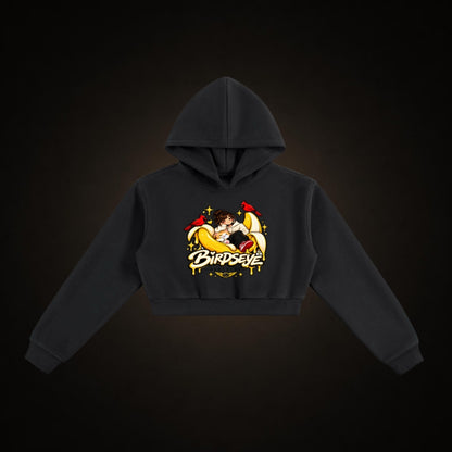 Birdseye Moonrise Cropped Hoodie