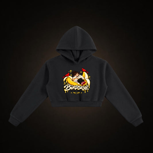 Birdseye Moonrise Cropped Hoodie