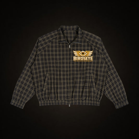 Birdseye Plaid Track Jacket