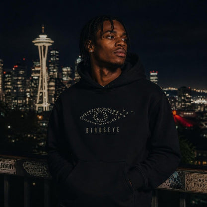 Birdseye All-Seeing Eye Hoodie on model