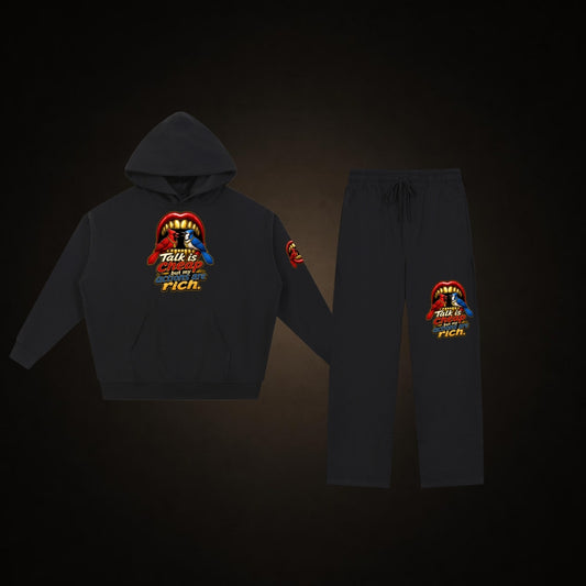 Uniform set: Talk Is Cheap Hoodie and Talk Is Cheap Sweatpants