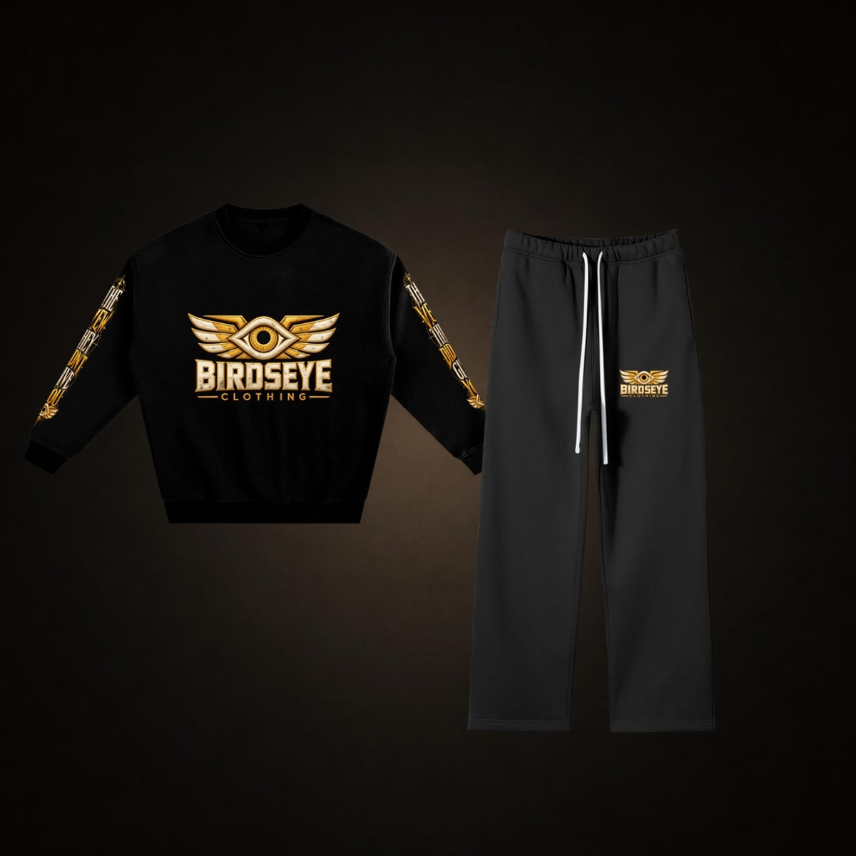 Uniform set: Night Owl Crewneck and Night Owl Straight-Leg Pants