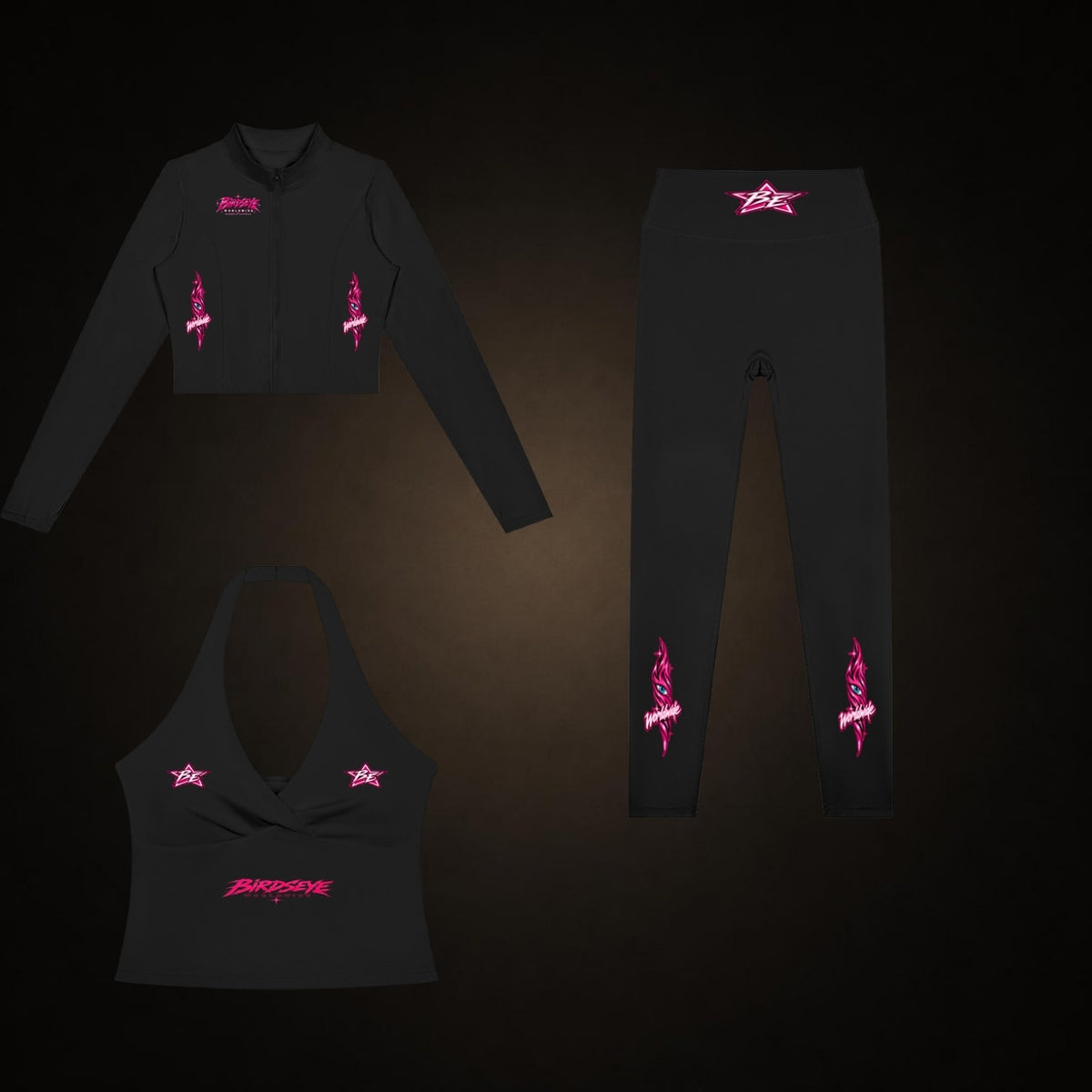 Birdseye Pink Star Uniform – jacket, halter tank and leggings