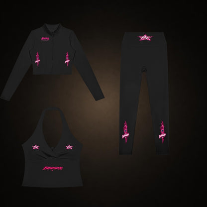 Birdseye Pink Star Uniform – jacket, halter tank and leggings