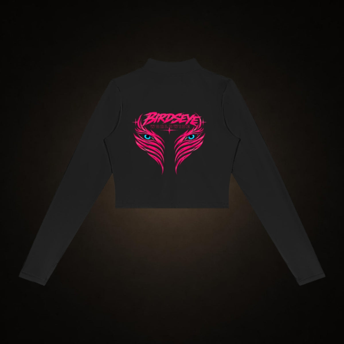 Birdseye Pink Star Crop Jacket back graphic