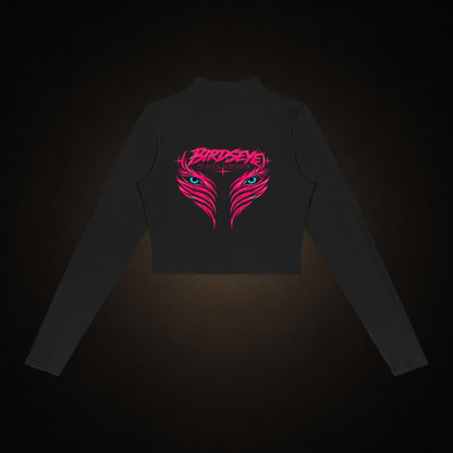 Birdseye Pink Star Crop Jacket back graphic