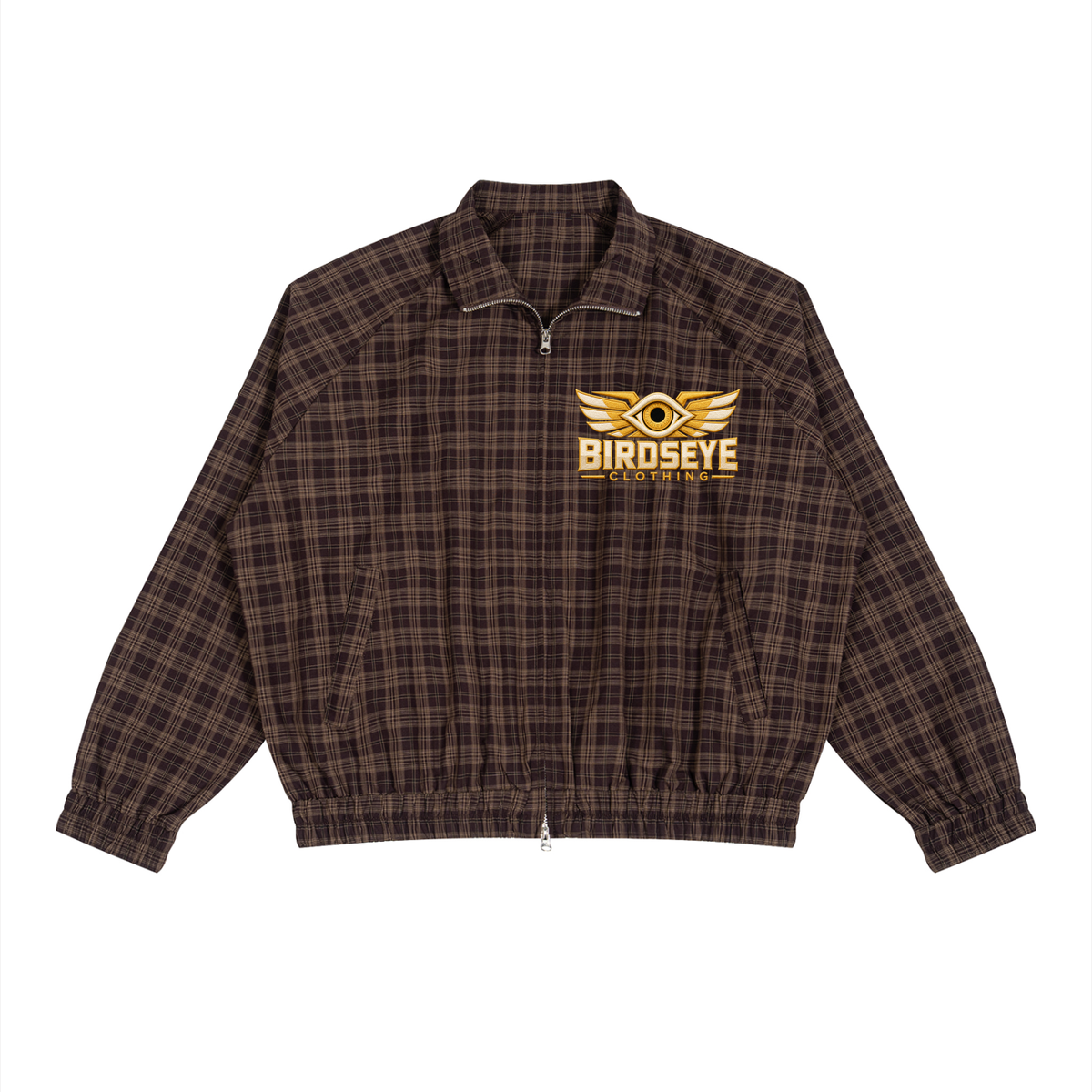 Birdseye Plaid Track Jacket