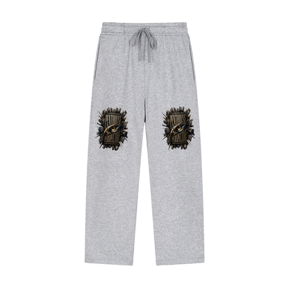 Penthouse Perspective Straight-Leg Sweatpants – Gold Eagle Eye Graphic