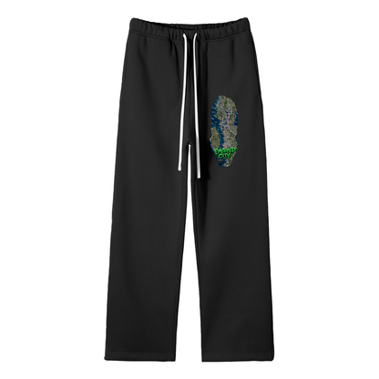 Unisex Solid Color Fleece Straight Leg Pants