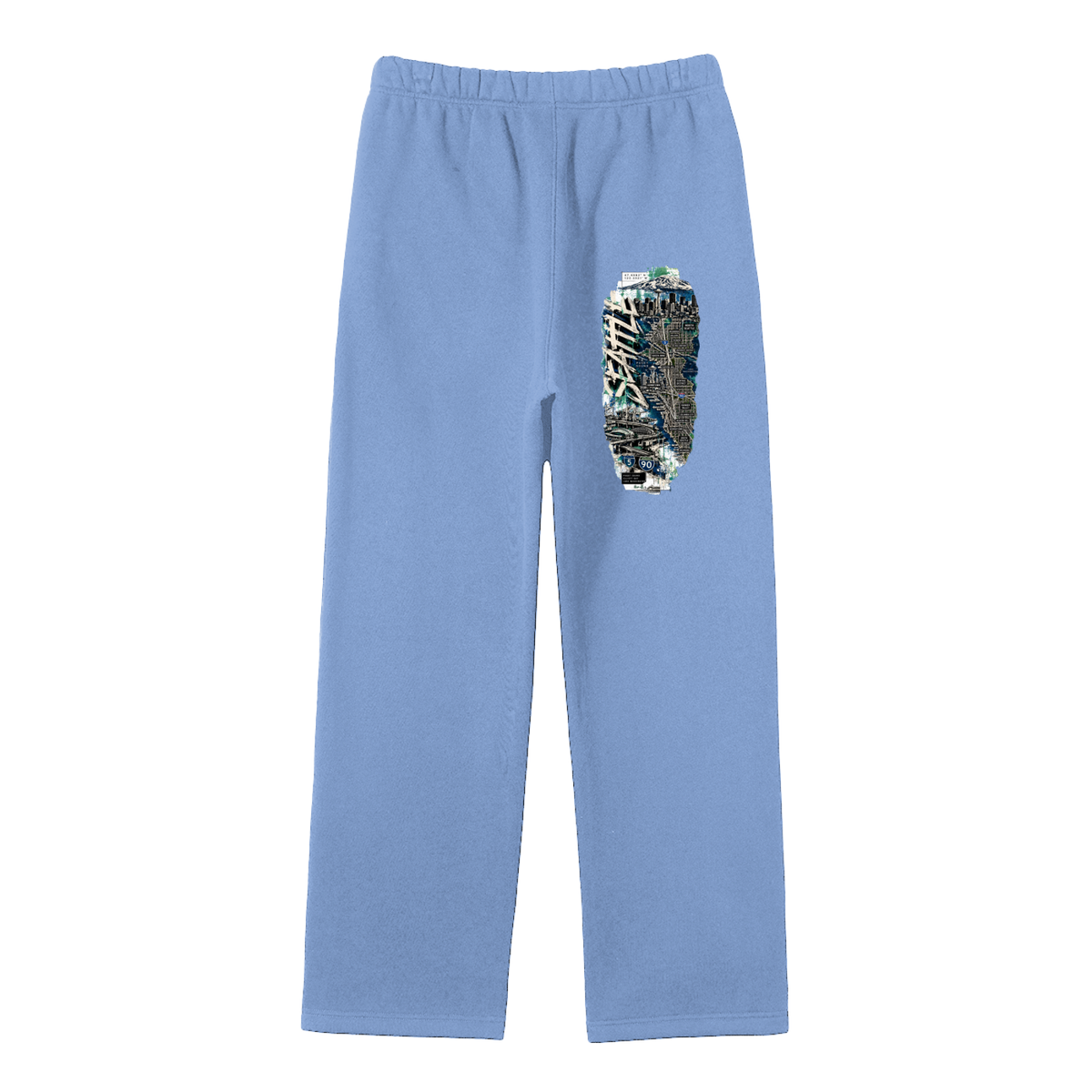 Unisex Solid Color Fleece Straight Leg Pants