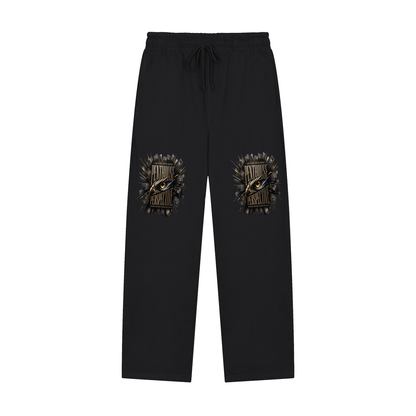 Penthouse Perspective Straight-Leg Sweatpants – Gold Eagle Eye Graphic