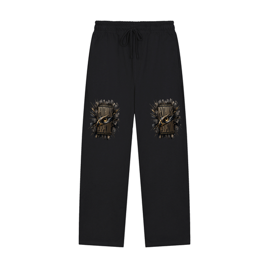 Penthouse Perspective Straight-Leg Sweatpants – Gold Eagle Eye Graphic