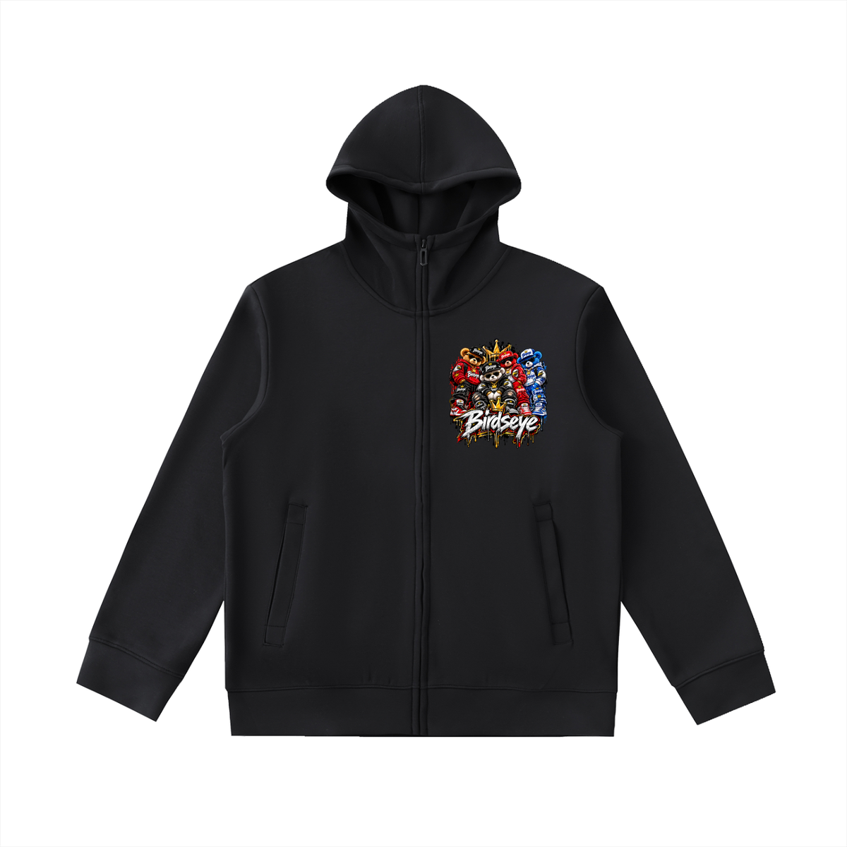 The Flock High-Neck Zip Hoodie