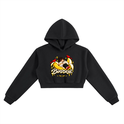 Birdseye Moonrise Cropped Hoodie