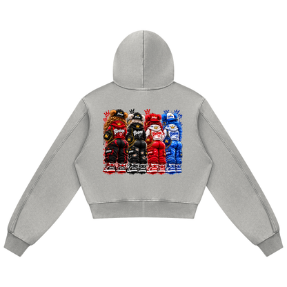 The Flock Women's Mineral Wash Zip Hoodie