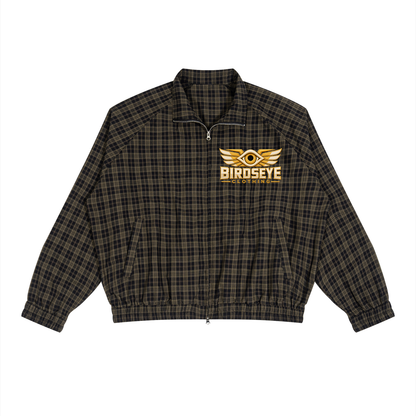 Birdseye Plaid Track Jacket