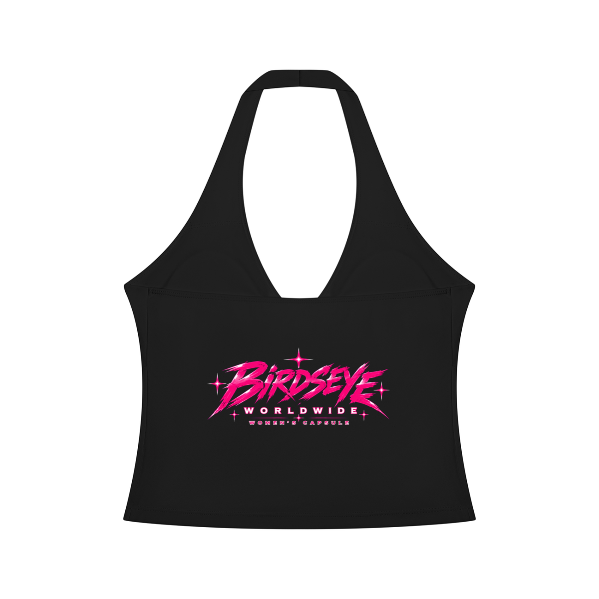 Birdseye Pink Star Halter Tank