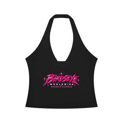 Birdseye Pink Star Halter Tank