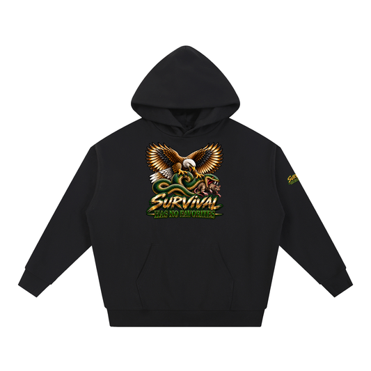 Survival Has No Favorites Heavyweight Hoodie – Eagle vs Snake Graphic