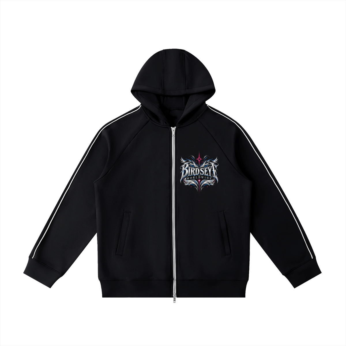 Heavyweight Raglan Sleeve Zip Hoodie