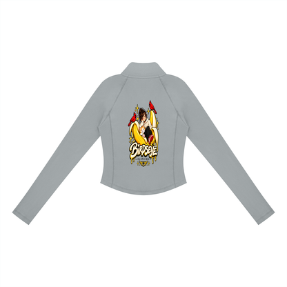 birdseye,streetwear,womensstreetwear,quarterzip,longsleeve,athleisure,fittedtop,graphictop,bananagirl,cardinal,seattlestreetwear,birdseyeclothing