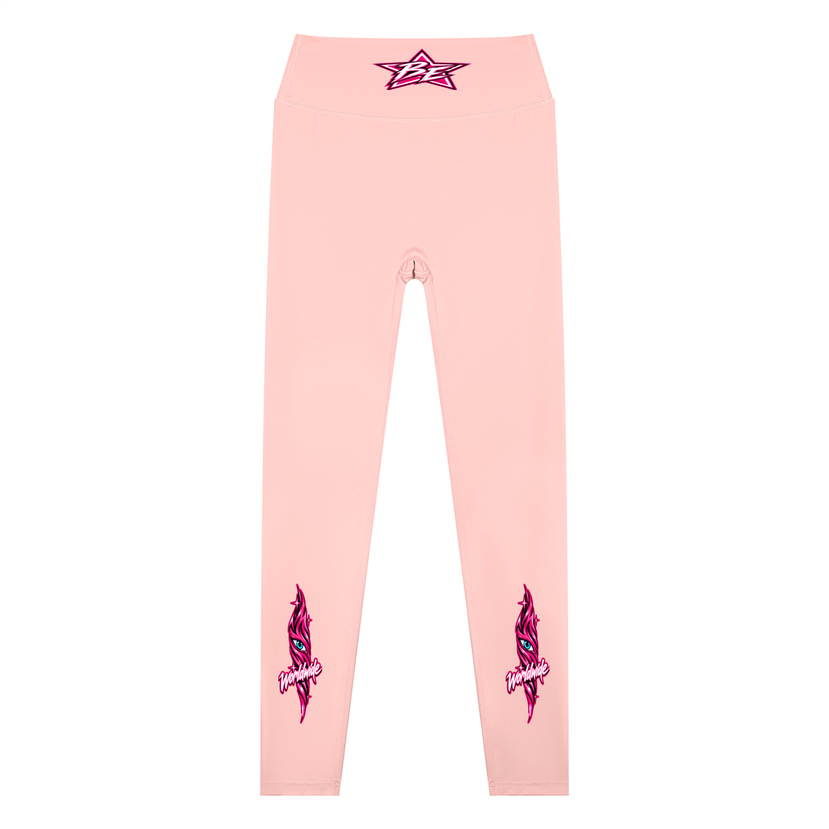 Birdseye Pink Star Leggings