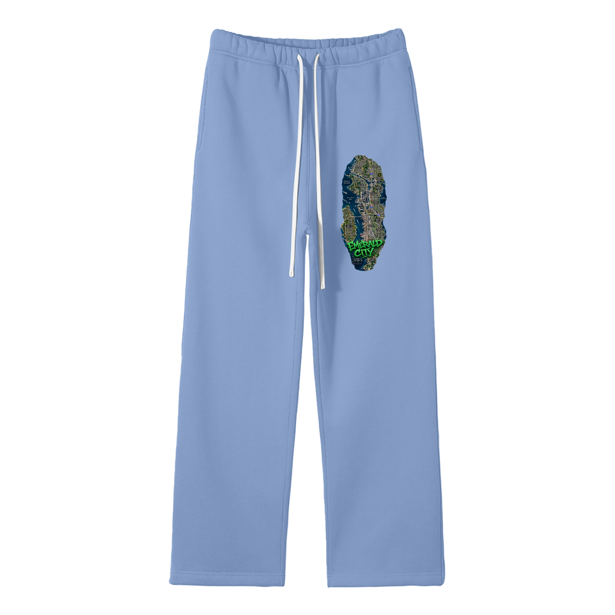 Unisex Solid Color Fleece Straight Leg Pants