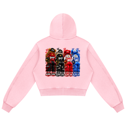 The Flock Women's Mineral Wash Zip Hoodie