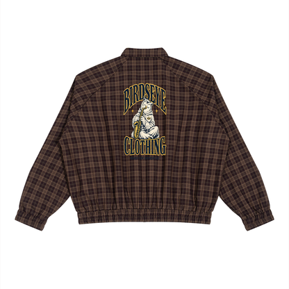 Birdseye Plaid Track Jacket