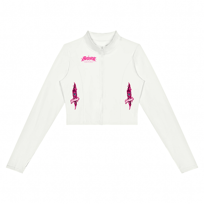 Birdseye Pink Star Crop Jacket
