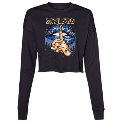 Birdseye "Say Less" Cropped Fleece