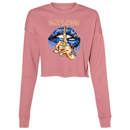 Birdseye "Say Less" Cropped Fleece