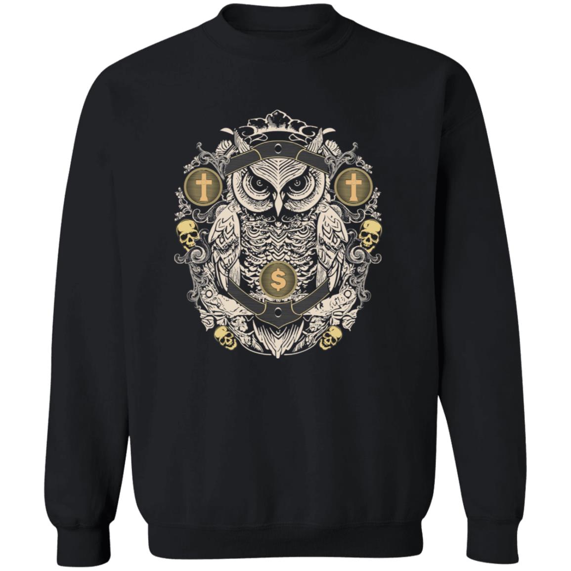 Birdseye "Owl Crest" Crewneck