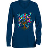 34 Love Tree  Ladies' Moisture-Wicking Long Sleeve V-Neck Tee