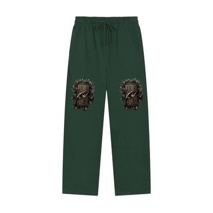 Penthouse Perspective Straight-Leg Sweatpants – Gold Eagle Eye Graphic