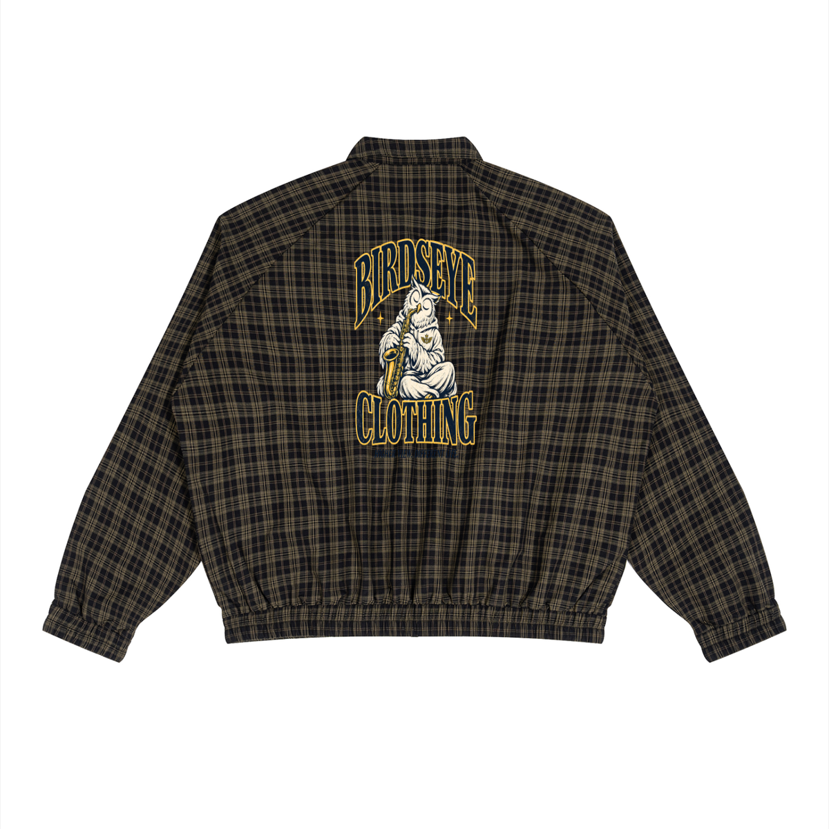Birdseye Plaid Track Jacket