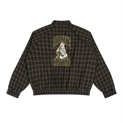 Birdseye Plaid Track Jacket