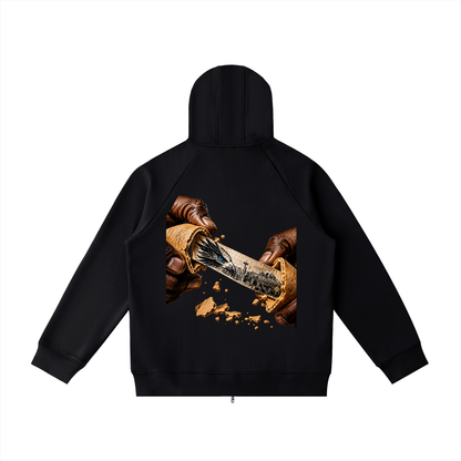 Heavyweight Raglan Sleeve Zip Hoodie