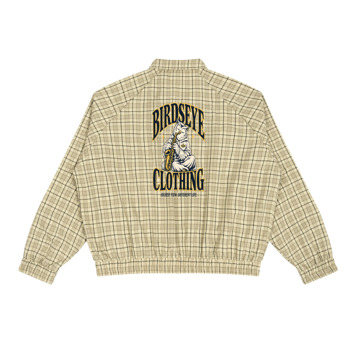 Birdseye Plaid Track Jacket