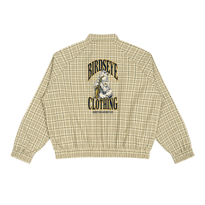 Birdseye Plaid Track Jacket