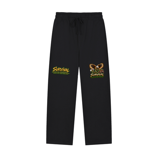 Survival Has No Favorites Straight-Leg Sweatpants – Eagle vs Snake Graphic